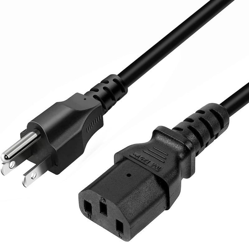 ILOVYO Universal 3 Prong AC Power Cord for PC, TV, Computer, Monitor, Printer, Radio, Appliance & More [5ft,1.5m] 10A, 110-250 Volts, Black - Image 1